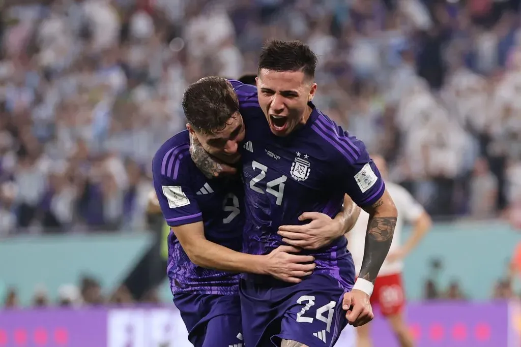 Julián Álvarez y Enzo Fernández, figuras en la Selección Argentina made in Gallardo. (Foto: Getty Images)