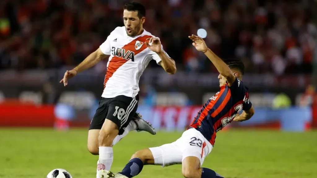 Berterame, jugando para San Lorenzo ante River (Getty Images).