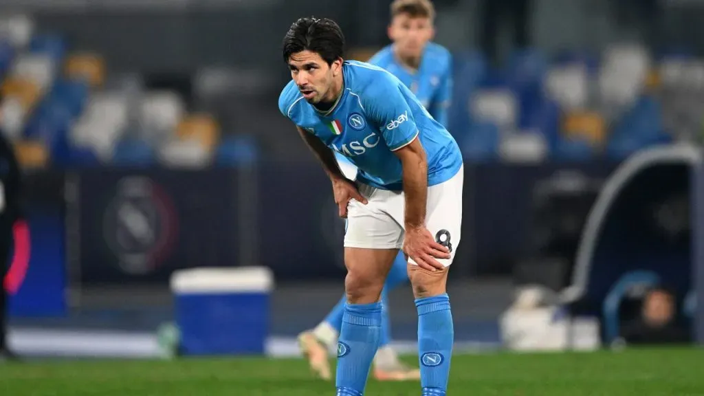 Giovanni Simeone, ante la posibilidad de irse de Napoli (Getty Images).