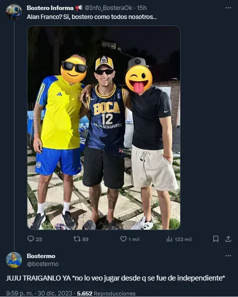 “Tráiganlo ya”, la reacción de los hinchas de Boca (Twitter).