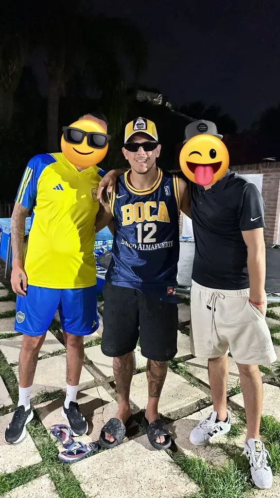 La foto viral de Alan Franco con la de Boca (Twitter @Info_BosteraOk).
