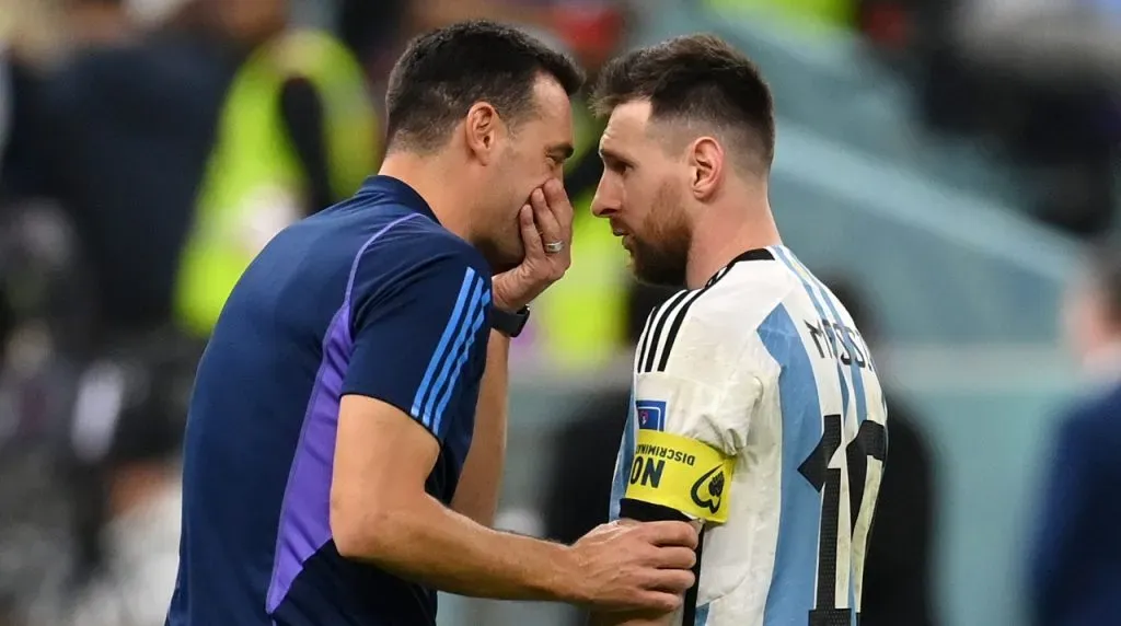 Lionel Scaloni y Lionel Messi se juntarán este miércoles para planificar el 2024 de la Selección Argentina.Getty Images.