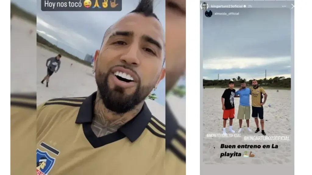 Los posteos de Vidal en Instagram con la camiseta de Colo Colo