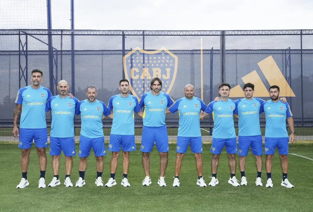 El cuerpo técnico de Diego Martínez. (Foto: Boca)