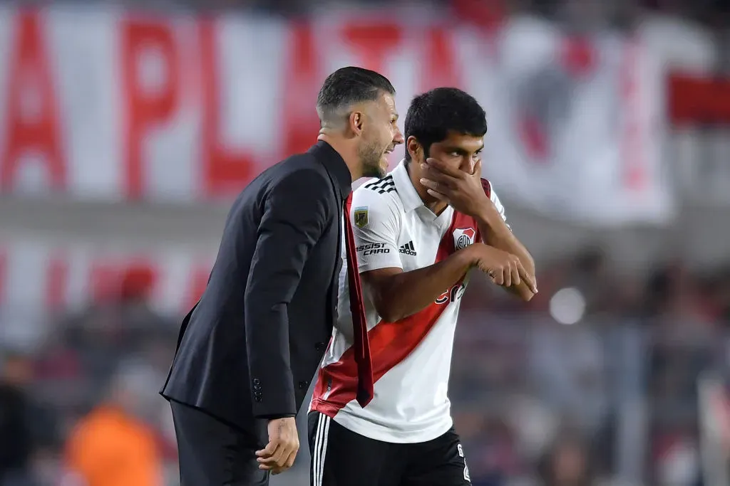 Robert Rojas durante su etapa en River. (Getty Images)