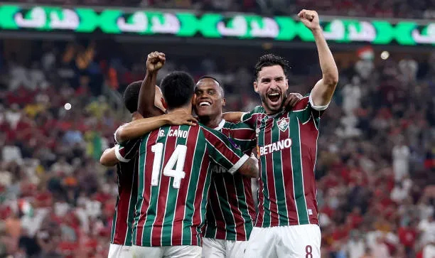 Festejo de Jhon Arias con Fluminense en el Mundial de Clubes