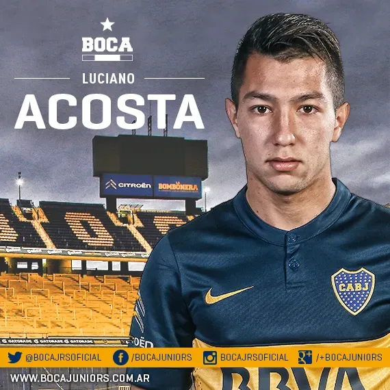Luciano Acosta, dos goles en 28 partidos con Boca. (Foto: Prensa Boca).