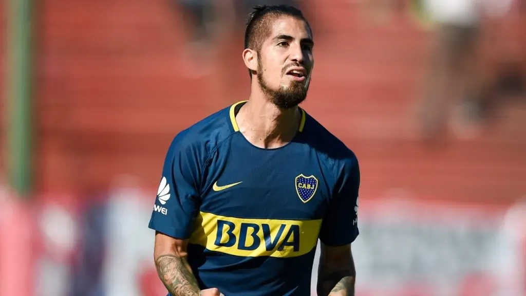 Junior Benítez, jugando para Boca en mayo de 2018 (Getty Images).