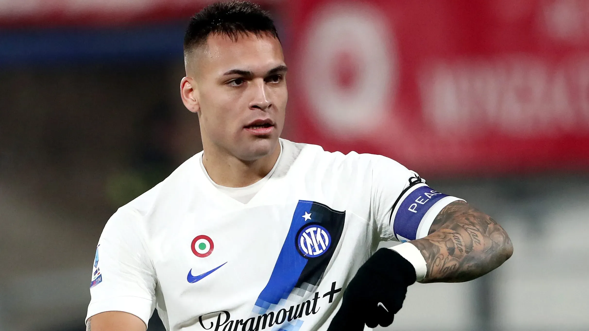 Lautaro Martínez en el triunfo 5 a 1 del Inter de Milán sobre Monza. Getty Images.