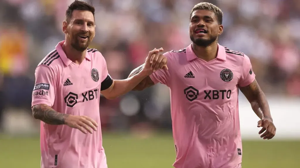 Lionel Messi y Josef Martínez en Inter Miami. (Getty)