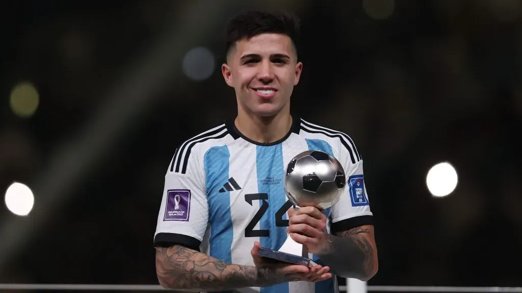 Enzo Fernández fue una de las figuras de la Selección Argentina en la Copa del Mundo de Qatar 2022. Getty Images.