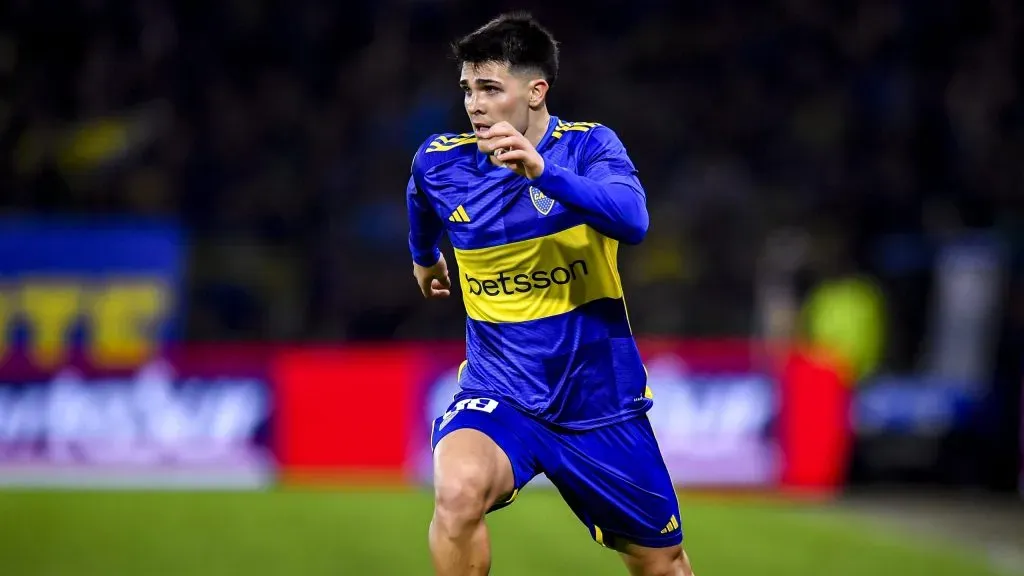 Vicente Taborda luciendo la camiseta de Boca. (Getty Images)