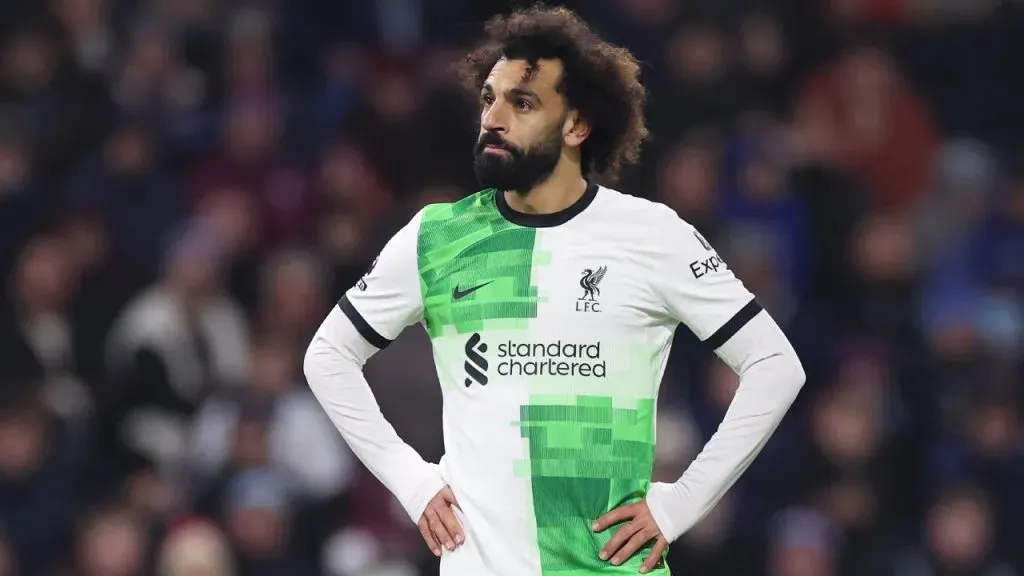 Mohamed Salah, con camiseta alternativa en Liverpool