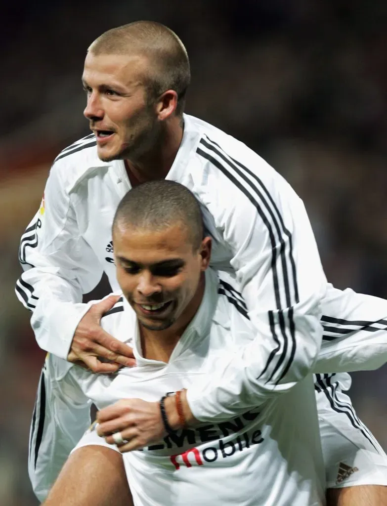 Beckham y Ronaldo en Real Madrid. (Foto: Getty)