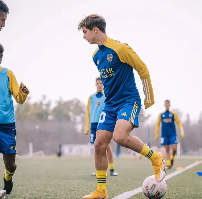 Francisco Baridó, el juvenil de Boca que se irá por la patria potestad. (Instagram: franbarido10)