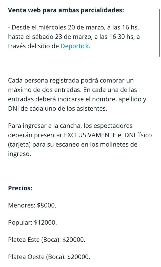 Así será la venta de entradas para Boca vs. Central Norte (Copa Argentina)