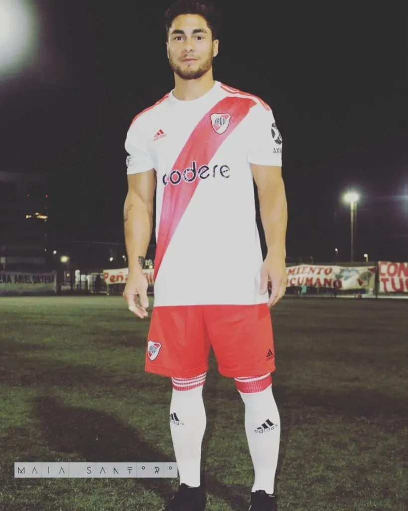 Ezequiel Cirigliano jugando en el senior de River. (Foto: Instagram).