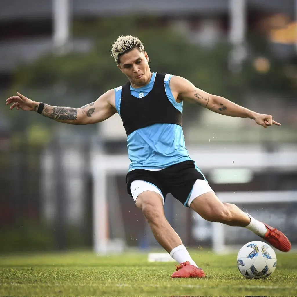 Juanfer quiere estar contra Independiente. (Foto: Prensa Racing).