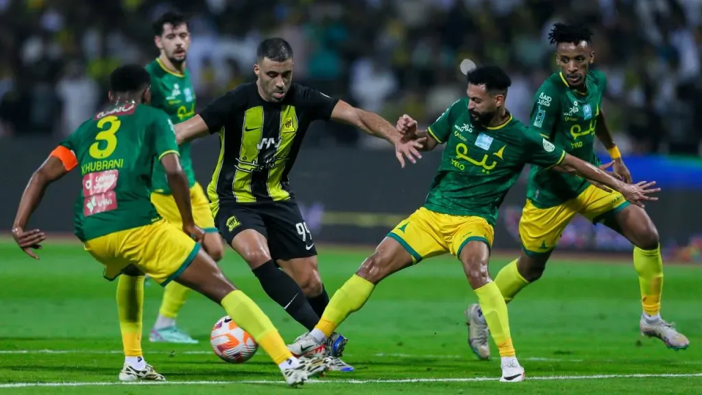 Abderrazak Hamdallah, el goleador de la era Gallardo en Al Ittihad (Getty Images).