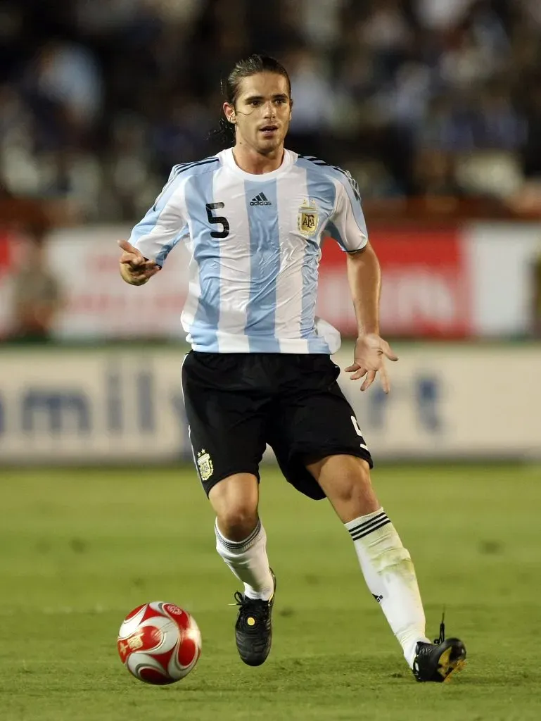 Gago jugando un amistoso con la Selección Argentina. (Foto: Getty Images)