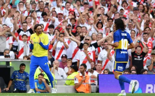 Cavani fue reemplazado y los hinchas de River le hicieron gestos. (Foto: Getty).