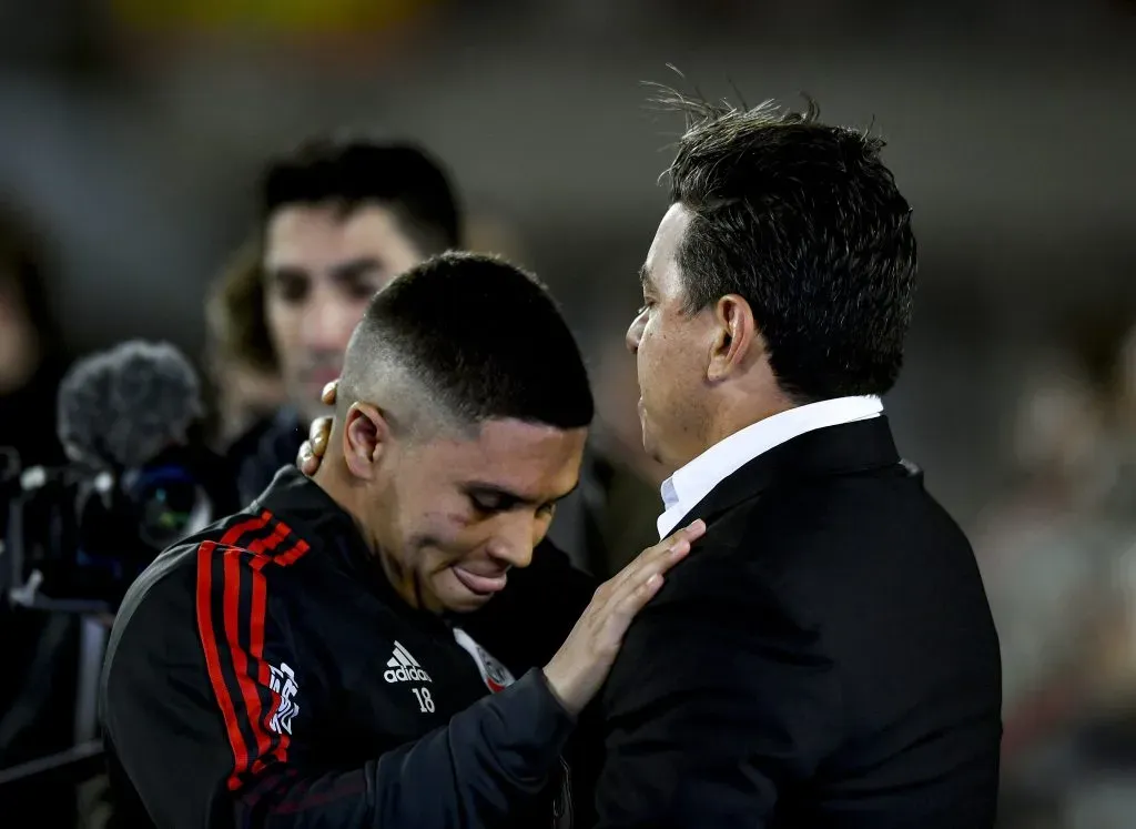 Juanfer Quintero en la despedida que Gallardo tuvo en River.
