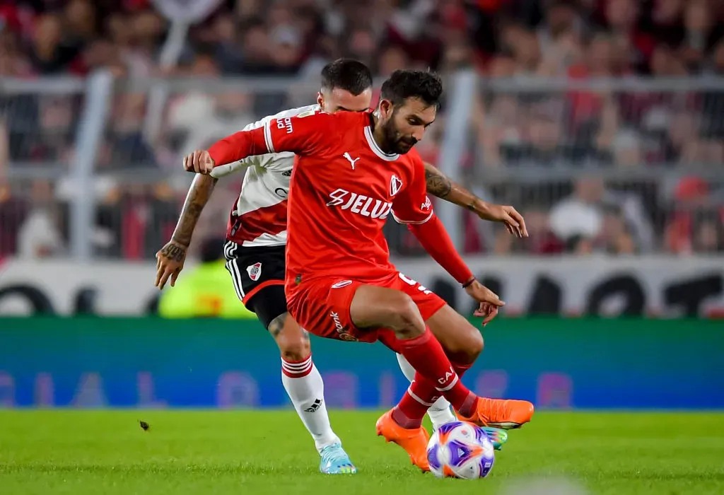 Cauteruccio cuando jugaba en Independiente.