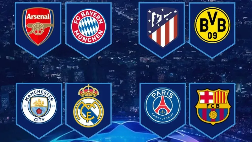Los cruces de los Cuartos de Final de la Champions League.