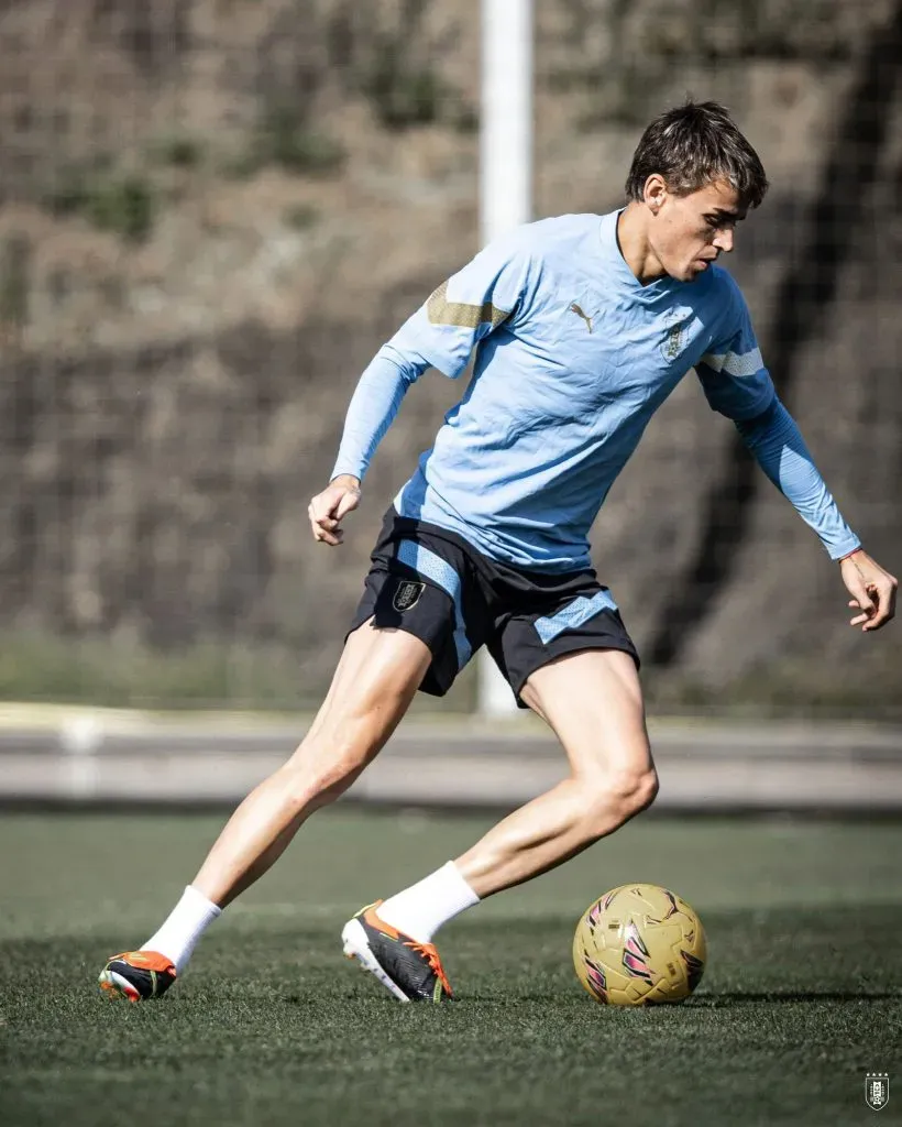 Nicolás Fonseca, ante la chance de debutar en la Selección de Uruguay. (Foto: @Uruguay).