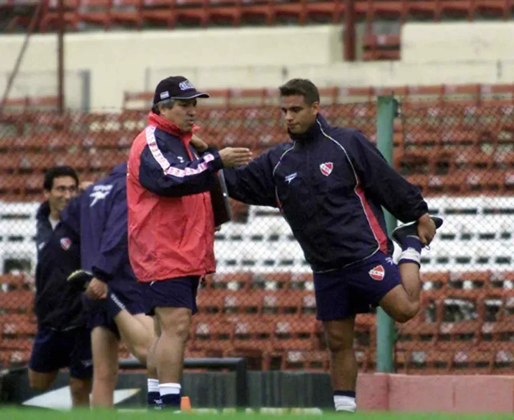 Cuba en un entrenamiento de Independiente.