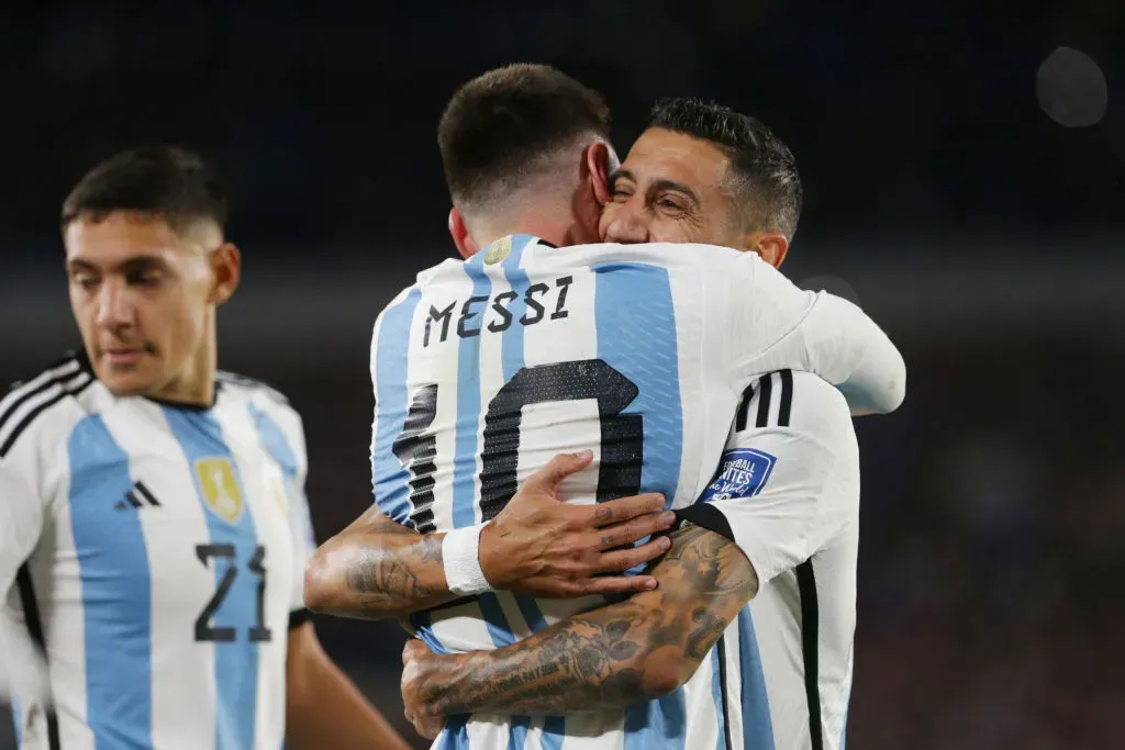 Messi y Di María en la Selección Argentina.