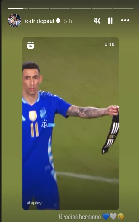 El posteo de De Paul tras haber sido capitán de la Selección