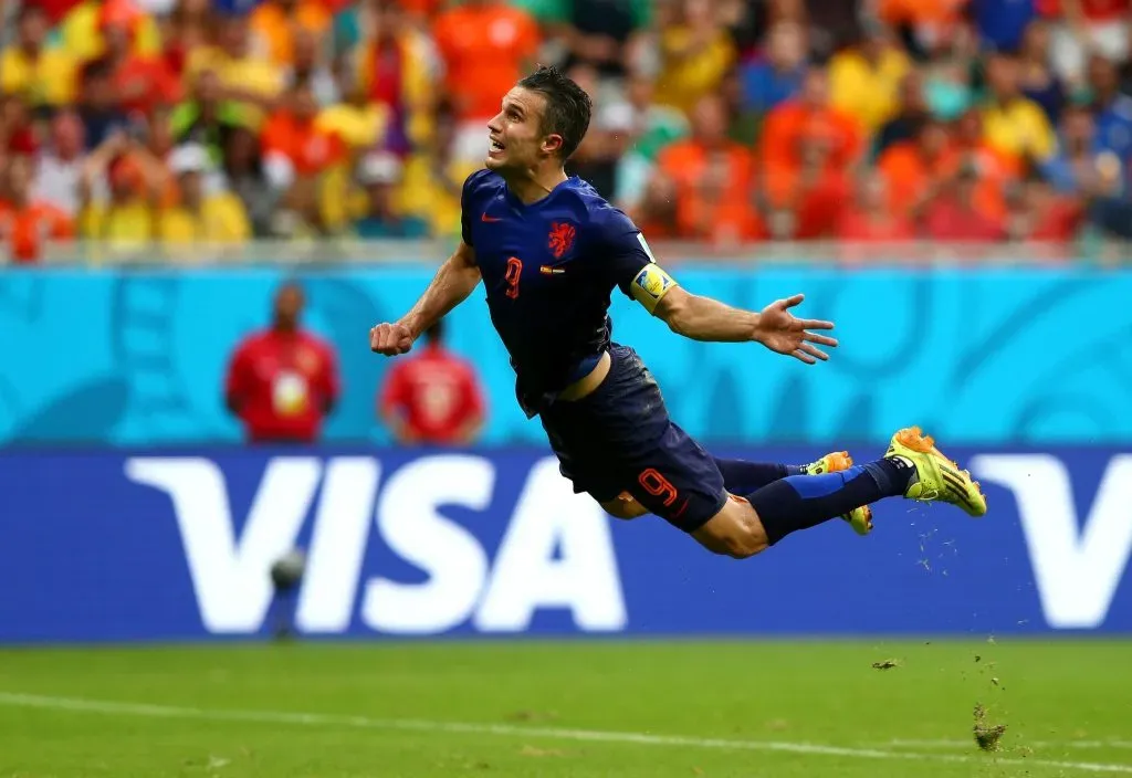 Su mítico gol de cabeza ante España en Brasil 2014.