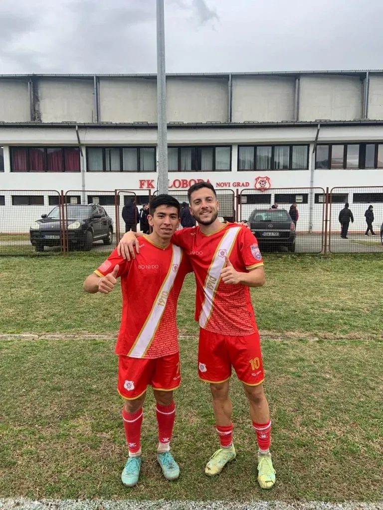 Santiago Palavecino junto a Ignacio Aldabe.