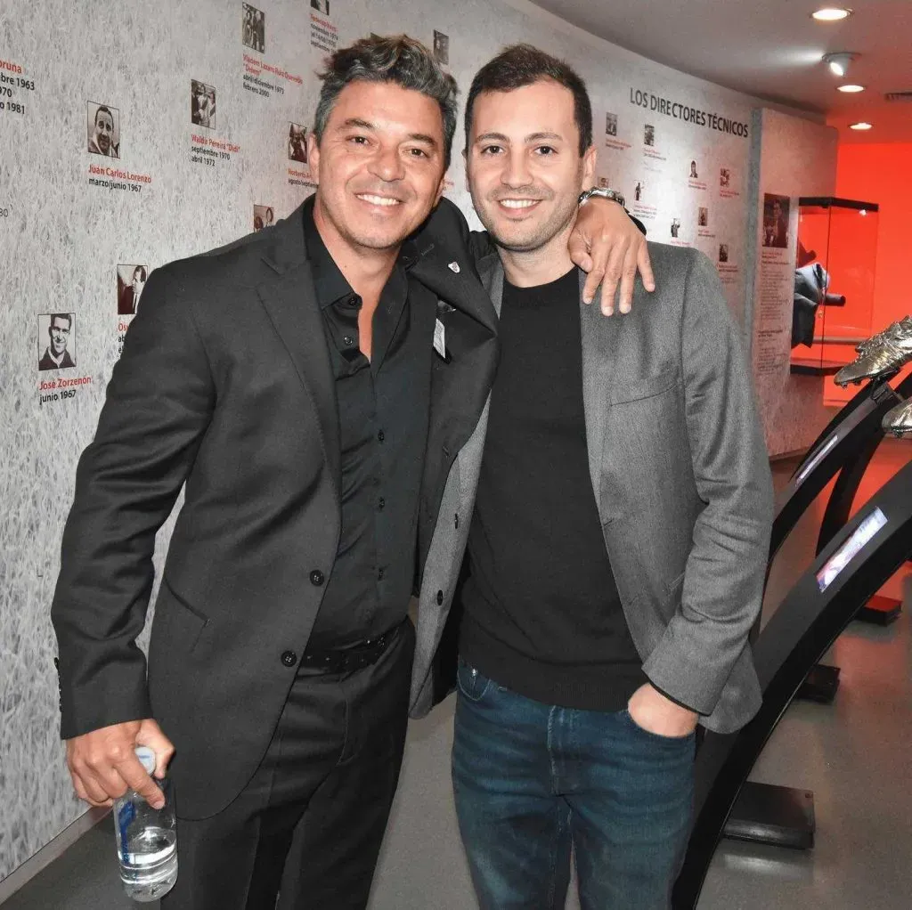 Marcelo Gallardo junto a Stefano Di Carlo. (Foto: Archivo).