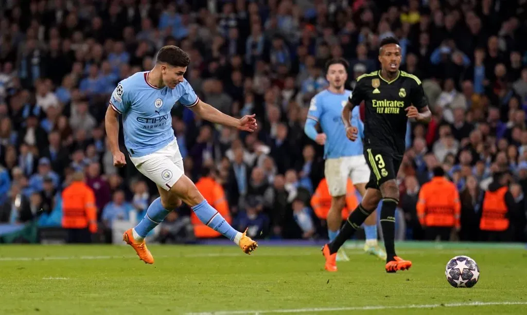 Julián Álvarez ya le hizo un gol al Real Madrid en Champions. (Foto: Getty)