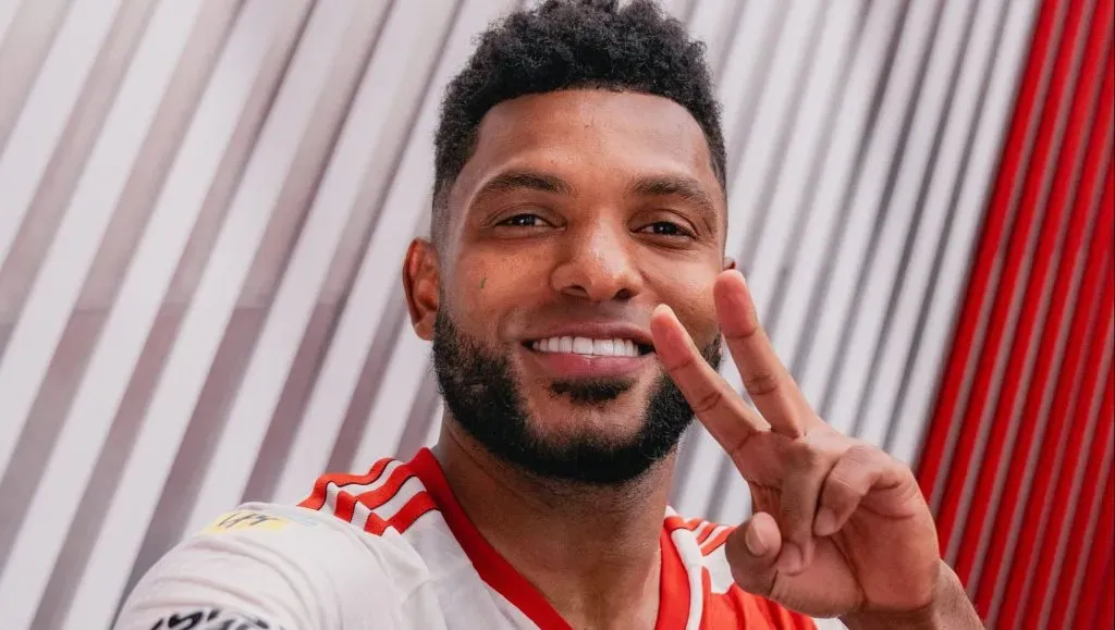 Miguel Ángel Borja se despachó con un doblete ante Rosario Central. (Foto: River)