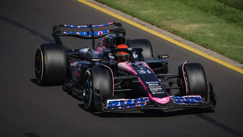El A524 de Esteban Ocon en el Gran Premio de Australia de este año (IMAGO / ZUMA Wire).