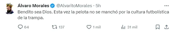 El mensaje de Álvaro Morales apenas liquidó el partido Monterrey.