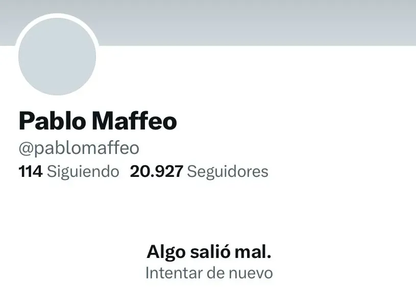 Pablo Maffeo cerró su cuenta de X, ex Twitter.