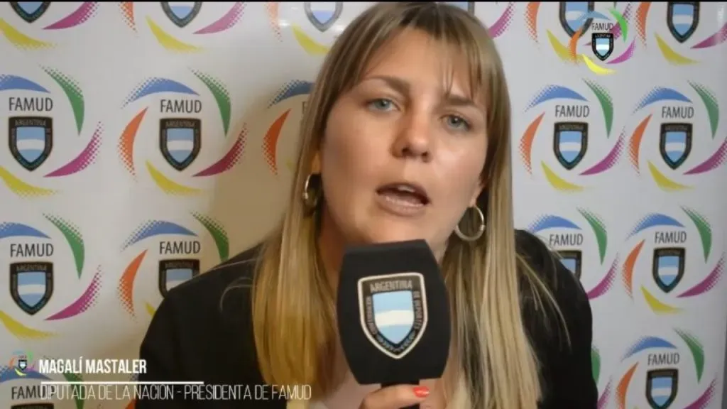 Magalí Mastaler, diputada santafesina por Unión por la Patria (Twitter @FAMUD_CAD).