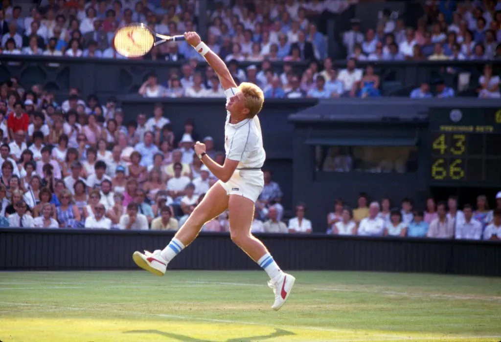 Boris Becker en Wimbledon 1985, su primera conquista en el All England. (Foto: IMAGO).