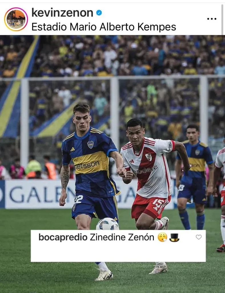 La publicación de Zenón y la respuesta de Boca Predio. (Foto: Instagram)
