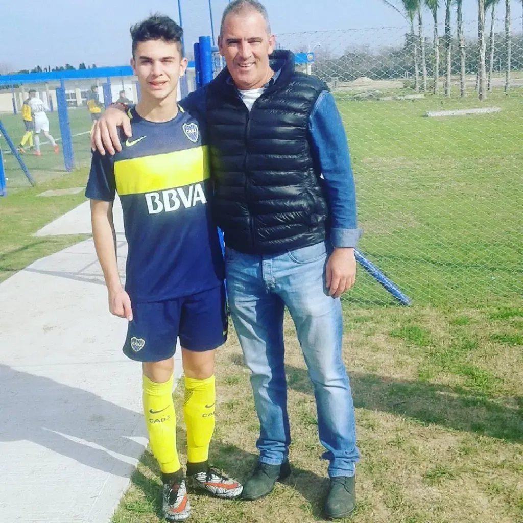 Fermín junto a su padre, Peca Nuñez