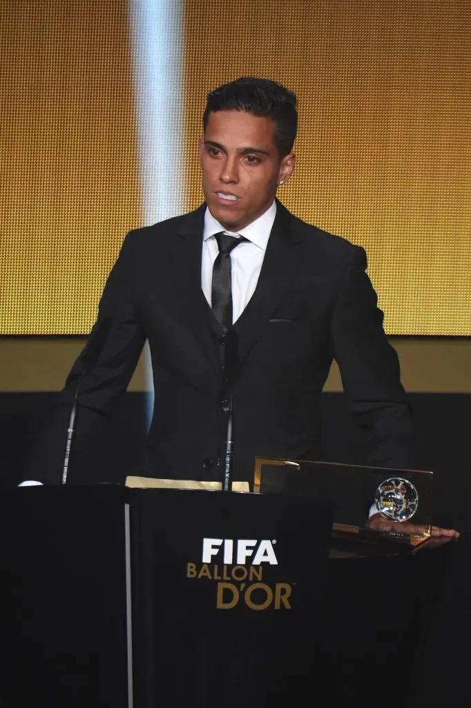 Wendell Lira recibiendo el Premio Puskás, (Foto: IMAGO / AFLOSPORT).