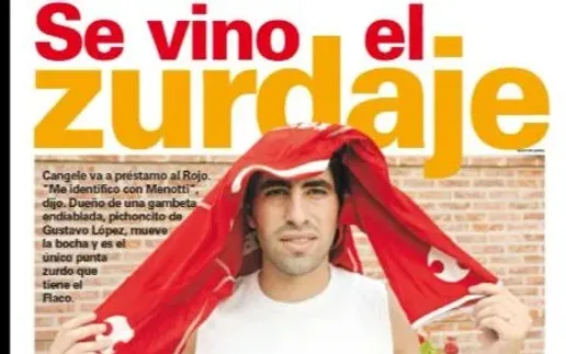 El anuncio de la llegada de Cangele al Rojo en Olé.