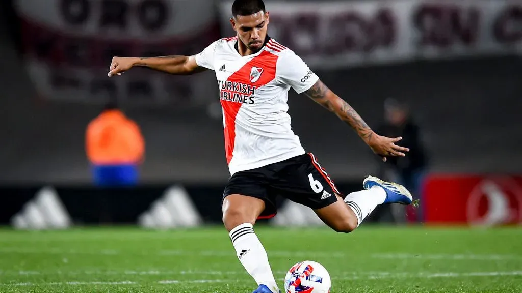 David Martínez durante un partido de River. (Foto: Getty)