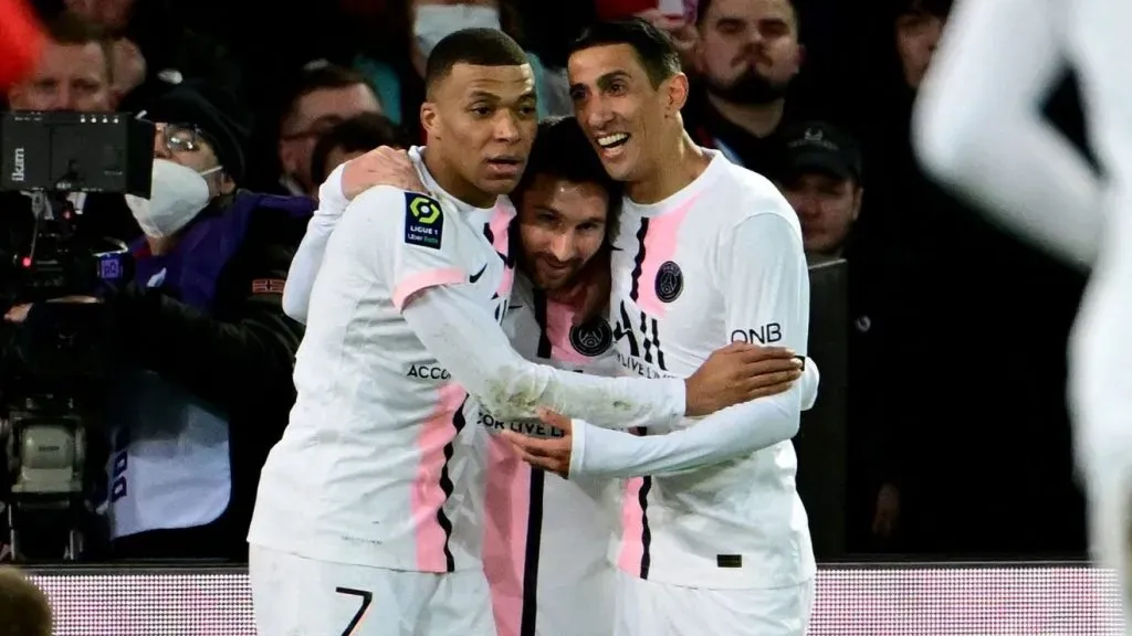 Di María formó tridente con Messi y Mbappé en PSG. (Foto: Getty)