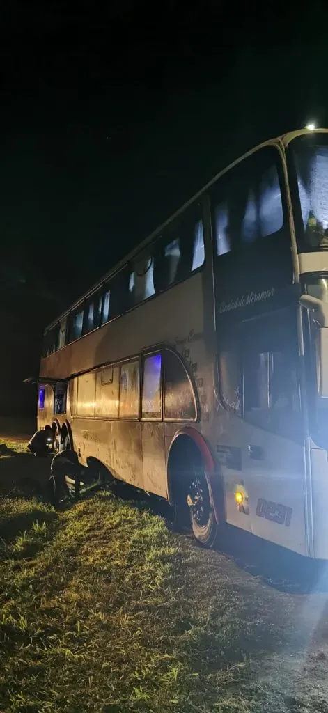 La imagen del micro tras el accidente