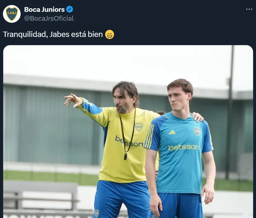 Jabes Saralegui no sufrió complicaciones tras la patada de Diego Martínez.